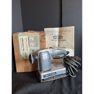 Vintage Sears Craftsman Dual Motion Sander 315.22462 - Metal Corded w/ Box